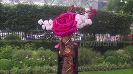 Tracy Rose wears huge hat at Royal Ascot