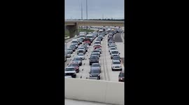 October 7th, 2024 on I-275 in Pinellas County at mile marker 30 northbound traffic was at a standstill for 30+ Miles trying to get through and out of Tampa Florida due to Hurricane Milton.