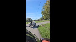 Man Pulls Boat With a Motorized Chair