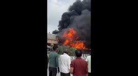 Flames engulf coal trailer after massive fire broke out in India