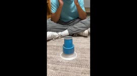 Guy Flips Mini Can Into Tape Roll For a Satisfying Fit