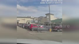 Police chase footage shows car theft suspect attempting to flee