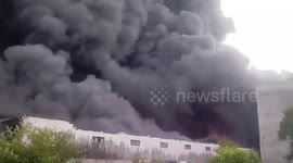 India: Warehouse inferno in northern India triggers blasts, sound cracks nearby buildings