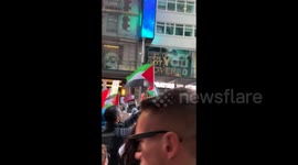 US: Protest for Palestine Takes Place at Times Square in New York