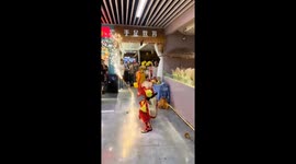 Performer accidentally sets display on fire sparking panic in China