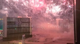 Las Vegas' Tropicana Hotel demolished with spectacular firework show