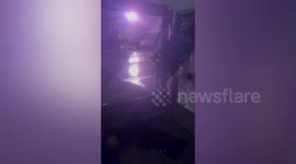 Transformer explodes as Hurricane Milton hits Florida