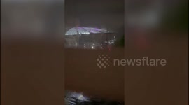 Hurricane Milton damages baseball stadium roof in Florida