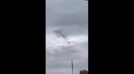 Mysterious black smoke ring floats through the sky in China