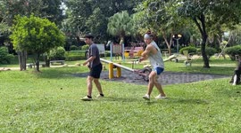 Accidental collision during flip in Guangzhou