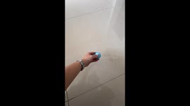 Ball hits skirting, breaking tile in Chifeng, China