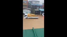Heavy rain causes flooding on Buyagan Rd, La Trinidad
