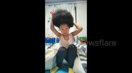 Five-year-old girl from China leaves internet stunned with astonishingly voluminous hair
