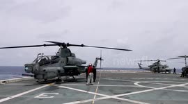 US Marines unleash chopper Gatling guns firepower in live-fire drill in Philippines