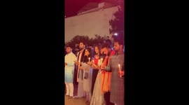 Hindu devotees demanding justice and stop rape on Navratri festival in India