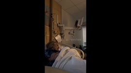 Heartwarming moment mum-to-be pranks tired husband by pretending he slept through birth of his daughter