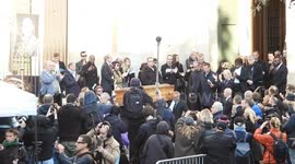 Funeral of french actor Michel Blanc. Thursday October 10 at 16 p.m. at the Saint-Eustache church in the 1st arrondissement of Paris. The famous French actor died on the night of Thursday October 3 to Friday October 4 at the age of 72.  (On the video):