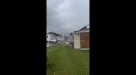 Tornado damage captured on Colonial Drive, Stuart, FL