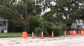 US: Images from Orlando-Downtown, the route where the hurricane named by Milton passed, this Thursday