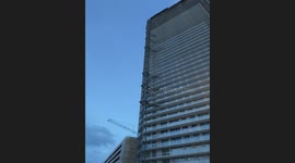 Hurricane Milton Knocks Down Construction Crane