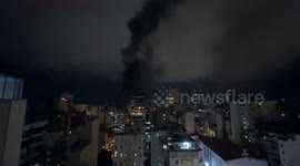 Lebanon: Smoke of the explosion in the city center of Beirut