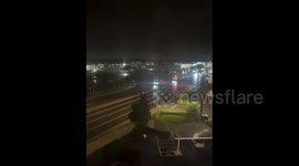 US: Trucks hauling debris from the Hurricane Helene in Pinellas County