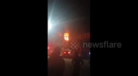 Gaza: Large fires broke out in a residential building in Deir el-Balah