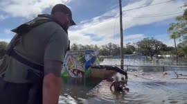 Hurricane Milton: Officials rescue teen from floodwaters in Tampa, Florida
