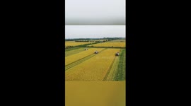 Drones light up farmland for harvest at night in China's Hubei