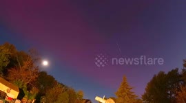 Northern lights timelapse in Michigan