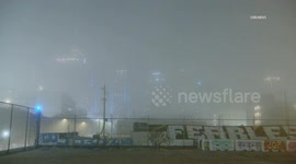US, Los Angeles: Downtown Los Angeles Heavy Fog