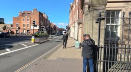 Jay Blades, star of The Repair Shop, arrives at Worcester Crown Court
