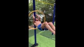 Elderly man in China shows hardcore workout routines