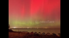 Stunning Aurora Borealis G4 category geomagnetic storm seen in Kent, UK
