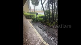 US: Earty stage of Hurricane Milton in Pinellas County