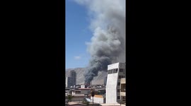 Historic Church Engulfed by Massive Fire in Iquique, Chile