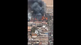 Historic San Francisco Church in Iquique Engulfed in Massive Flames