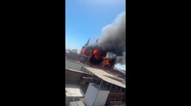 Closer Footage Shows Massive Flames Engulfing Historic Church in Iquique