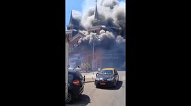 Fire Erupts at Historical Church in Iquique: Eyewitness Captures Moment Blaze Engulfs Landmark