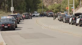 US, Los Angeles: Castaic Deputy Involved Shooting Suspect Down