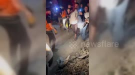 Palestine: Gaza Civil Defense Crews Treat Injured After Israeli Strike on Family Home in Tuffah Area