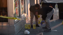 Fatal Shooting On Tilden Avenue In Flatbush Section Of Brooklyn New York With NYPD Crime Scene Investigating