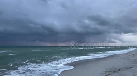Rain Storms Over The Ocean