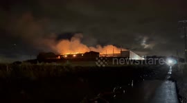 Firefighters are tackling a huge blaze at farm in Bo’ness, Scotland
