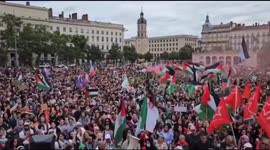 France: A protest is taking place in France in support of Gaza