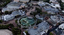 Drone B-Roll Walt Disney World Hollywood Studios and Epcot Center empty during 2020 Covid Shutdown