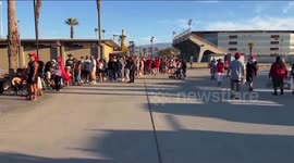 US: Thousands Flock To Coachella For California Trump Campaign Rally