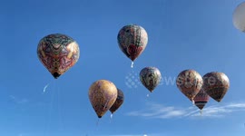 Miniature hot air balloons released at festival in Indonesia