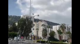 Israel: The Israeli regime activates its Iron Dome air defense system over Haifa following a barrage of rockets from Lebanon