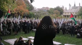 UK: A mass rally of hundreds after Gaza anniversary march through Brighton